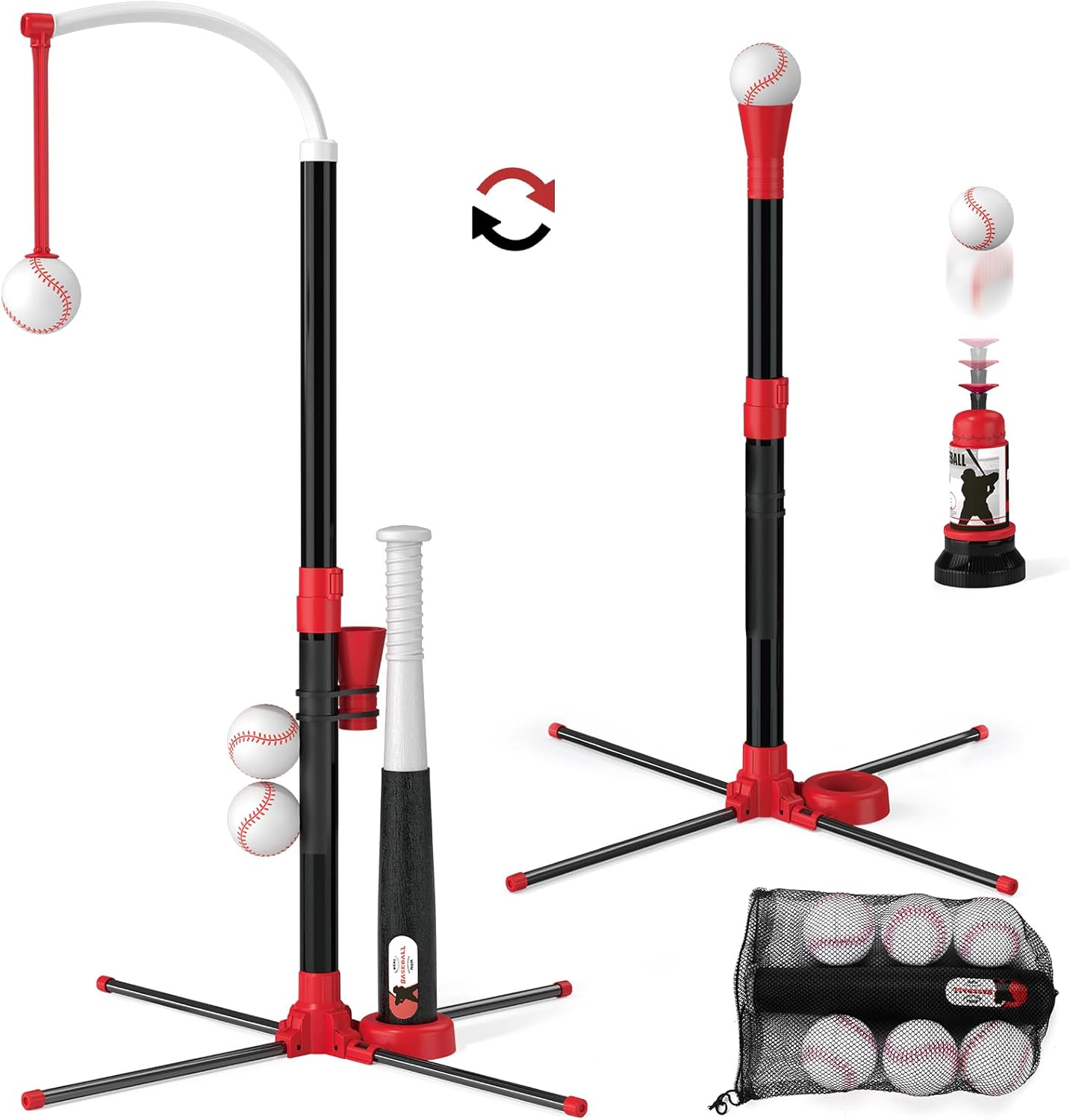 Wee Wonders 3-in-1 T-Ball Set front view showing baseball equipment