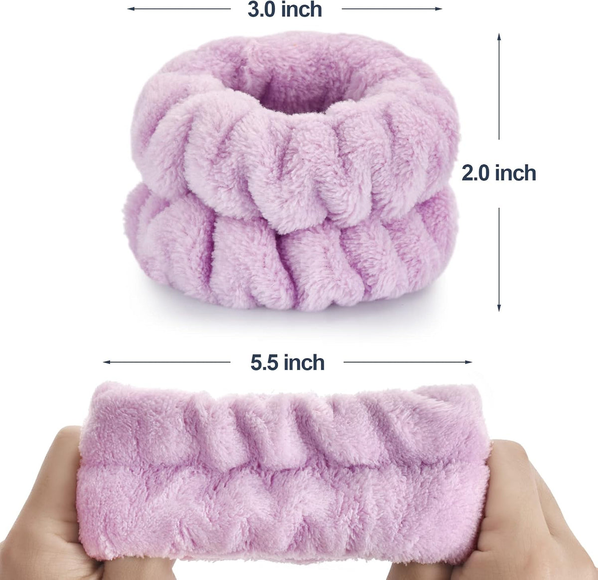 Dorbetar face wash wrist bands showing texture