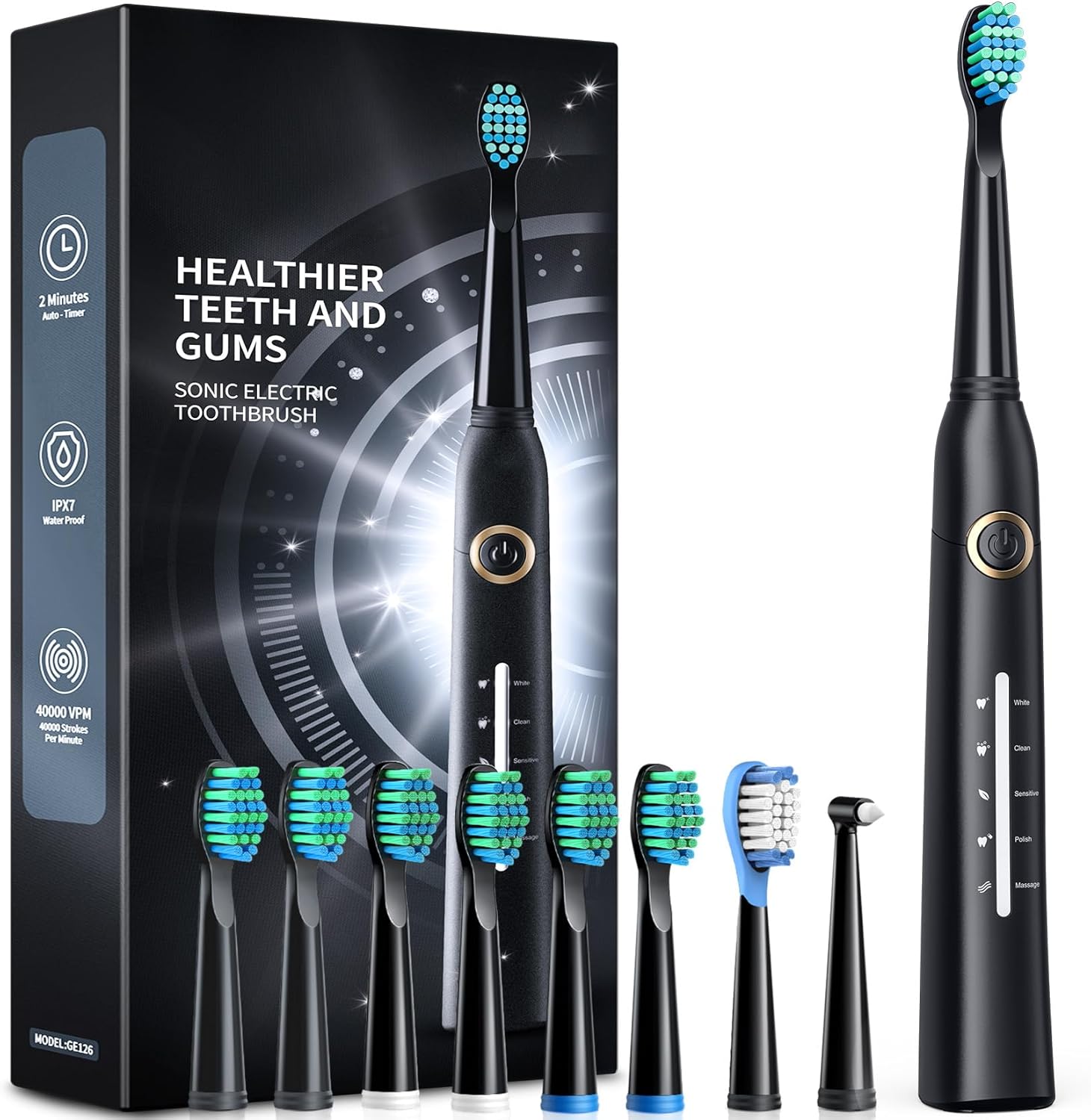 TEETHEORY sonic electric toothbrush premium oral care set front view