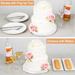 Pack of 12 assorted size round cake drums stacked together