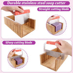 MUXHEL stainless steel straight soap cutter and wavy crinkle knife