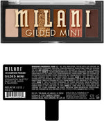 Close up shot of the buttery matte and shimmer textures inside the compact eye makeup packaging