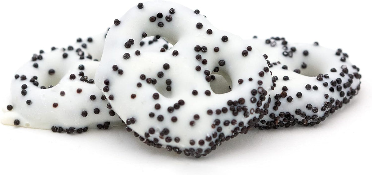 Authentic USA imported cookies and creme pretzels side profile