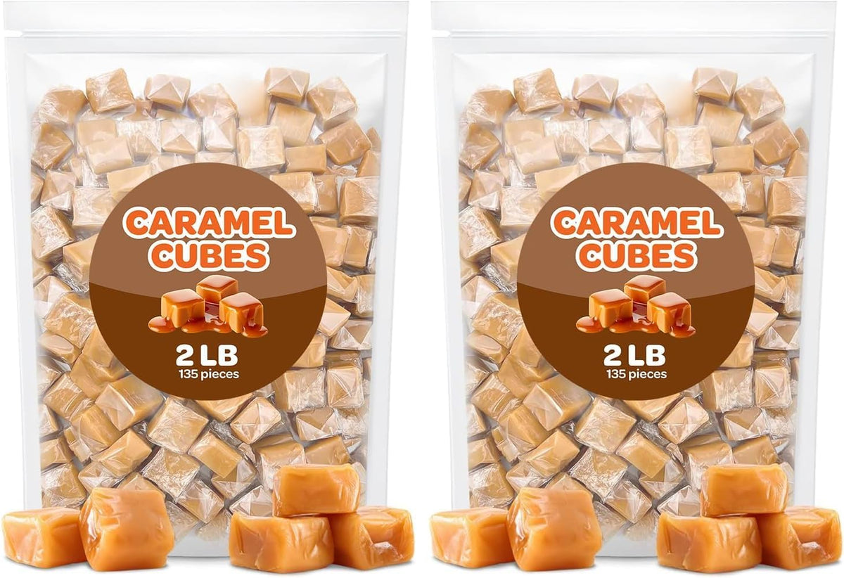 Grandmas Candy Kitchen classic chewy caramel cubes packaging view