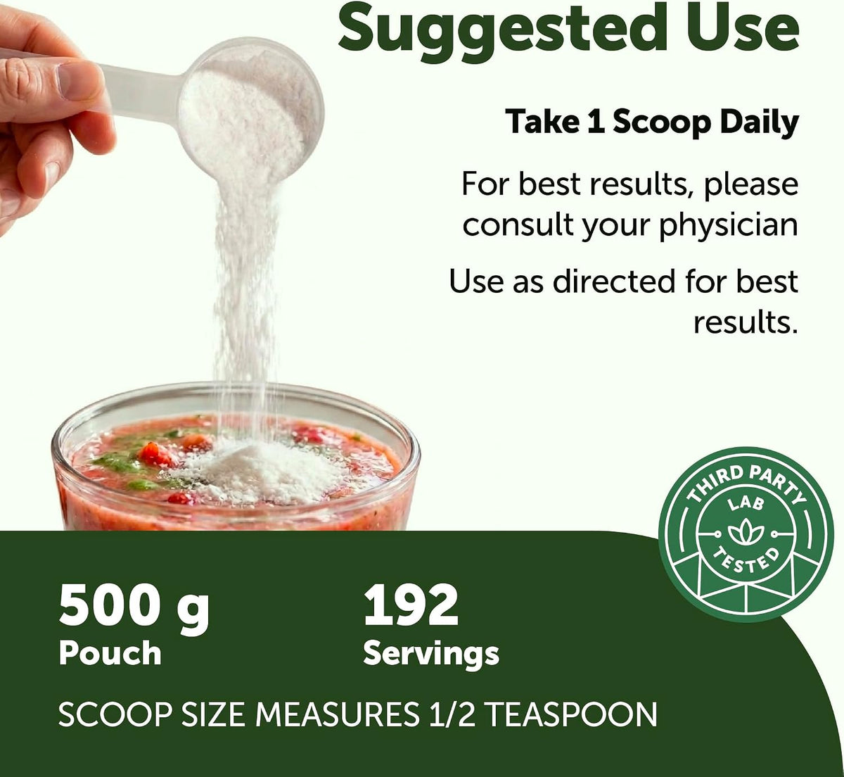 Micro Ingredients Organic Inulin FOS Fiber Powder mixed clearly in a glass of water