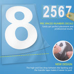 Oladot classic style die cut numbers applied on mailbox