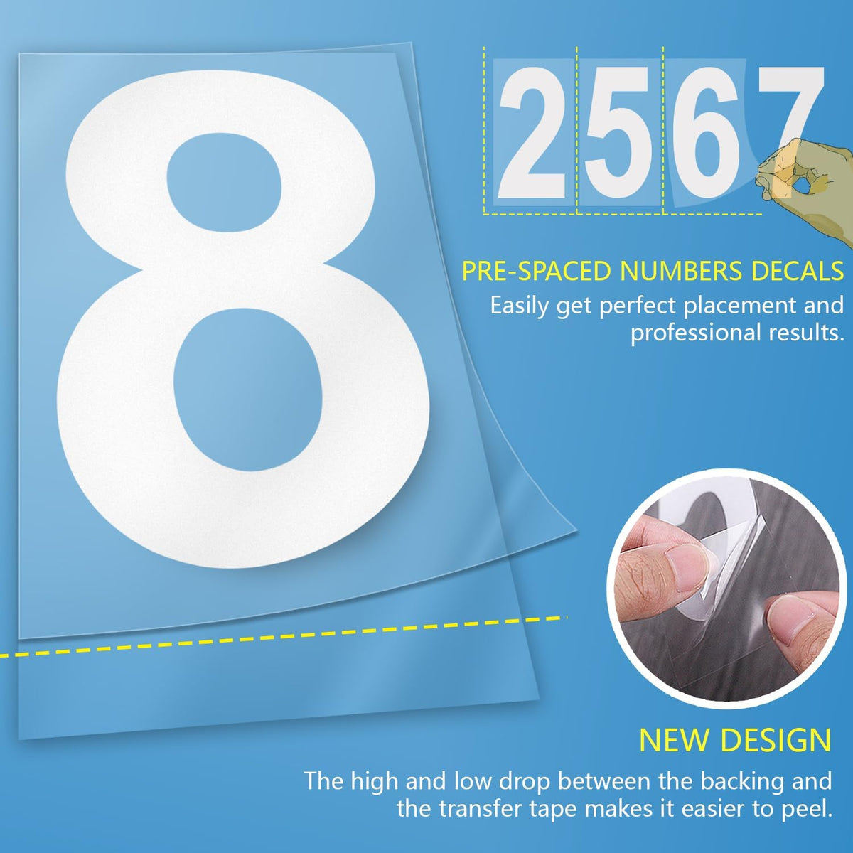Oladot classic style die cut numbers applied on mailbox