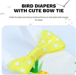 Close-up of the adjustable elastic straps on the reusable parrot nappy garment.