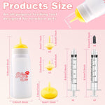 Xuanda pet nursing bottle with medium yellow silicone nipple and anti choke ventilation valve