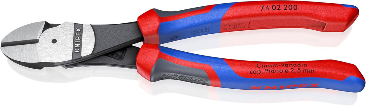 Knipex 200 mm diagonal cutting pliers ergonomic handle close up
