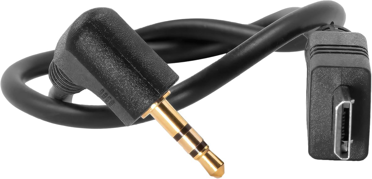 Kondor Blue 2.5mm to Micro USB LANC remote trigger cable front view for Sony cameras