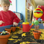 Koamly 20 pack terracotta pots arranged on a windowsill