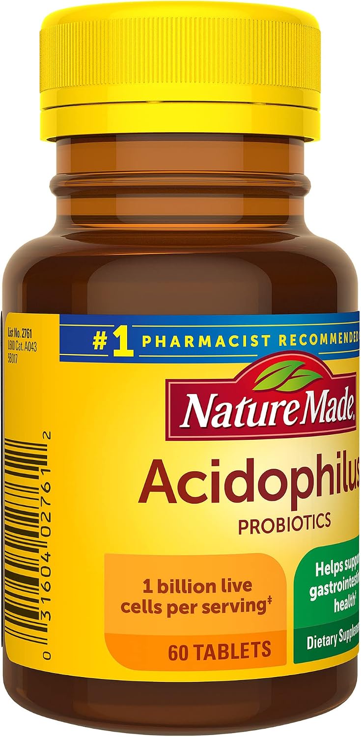 Nature Made Acidophilus Probiotics packaging overview