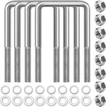 4 Sets 304 Stainless Steel Square U Bolt,U Bolts 3 inch Wide,1/2" D x 3-1/16" W x 5-5/16"L U-Bolts for Boat Trailer with Nuts and Washers, for Automobiles Trailer, Ski Boat - Image 13