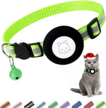 Airtag Cat Collar, Air tag Cat Collar with Bell and Safety Buckle in 3/8" Width, Reflective Collar with Waterproof Airtag Holder Compatible with Apple Airtag for Cat Dog Kitten Puppy (Black) - Image 12