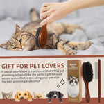 Professional pet deshedding brush and comb kit