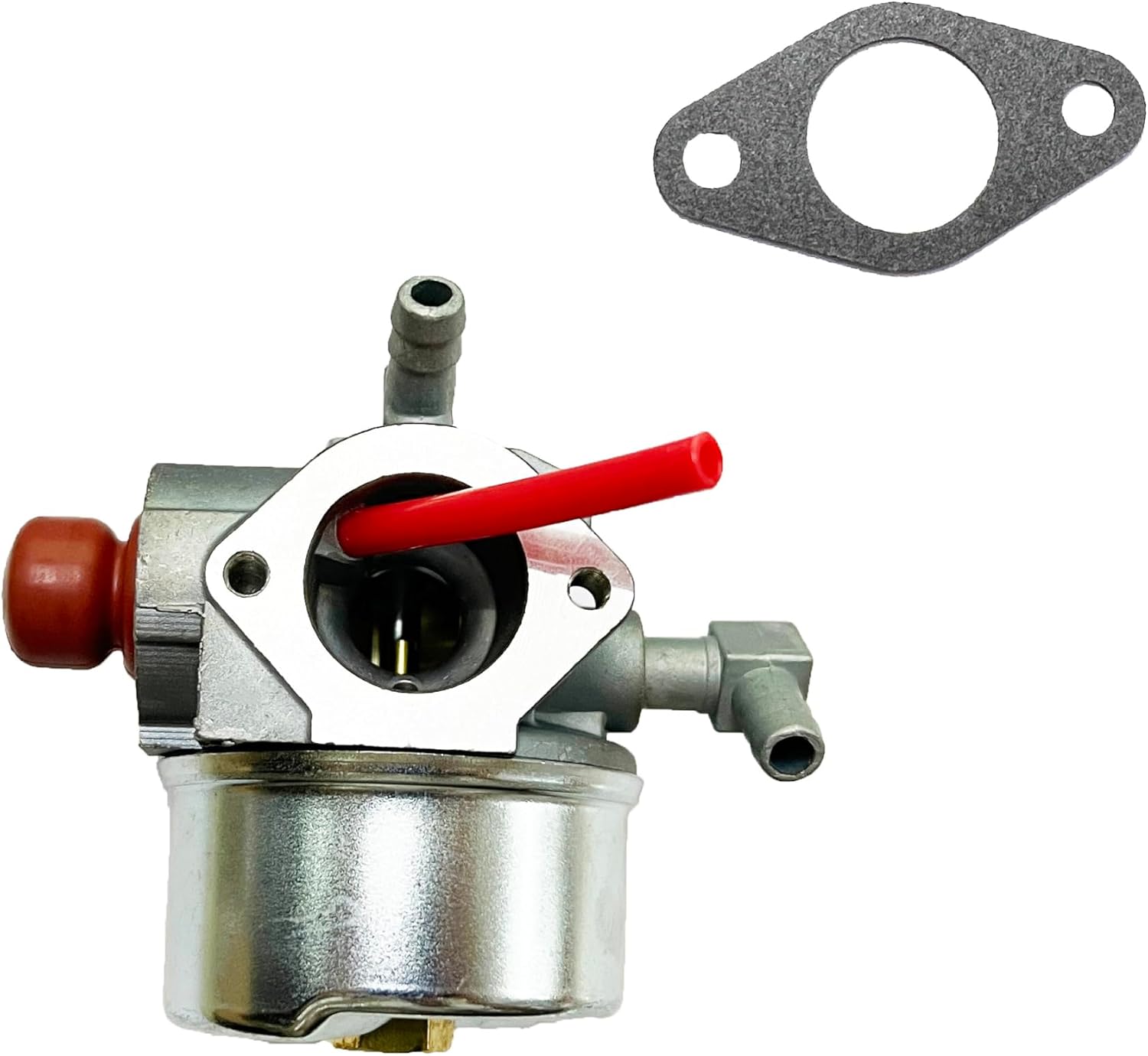 MrOunisite carburetor front view showing metal body and fuel inlet