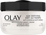 Olay Age Defying Anti-Wrinkle Replenishing Night Cream front view packaging