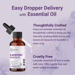 Micro Ingredients lavender essential oil bottle with natural floral elements