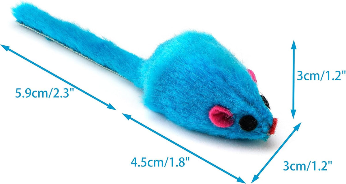 Bulk packaging of thirty six pieces of premium imported cat mouse toys