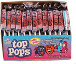 Top Pops retro style taffy confections displaying nutrition and ingredient details clearly