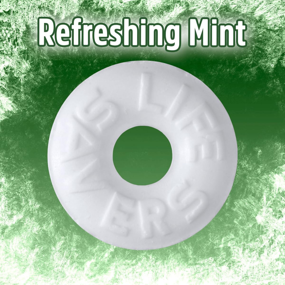 Sweetside Candy Co classic white hard candy mints for wedding favors close up