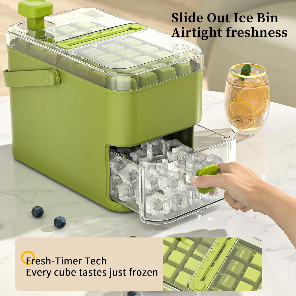 Kundita food grade BPA free ice maker lifestyle setup