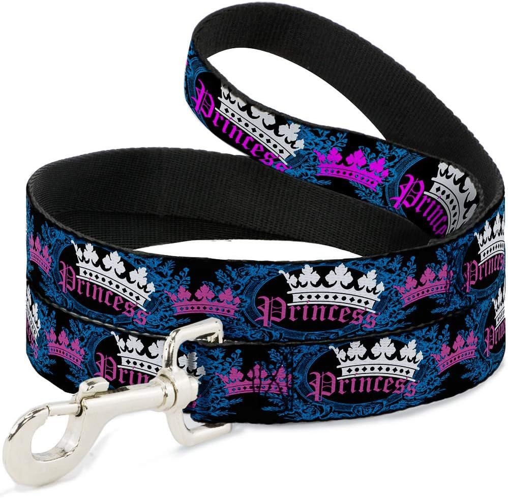 Buckle-Down Crown Princess Oval dog leash front view
