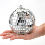 Hanging string and loop attachment detail on the 4 inch disco ball