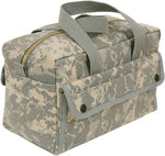 Rothco military style mechanics tool bag dual carry handles detail.