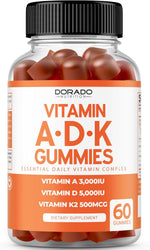Dorado Nutrition ADK vitamin D3 raspberry gummies bottle