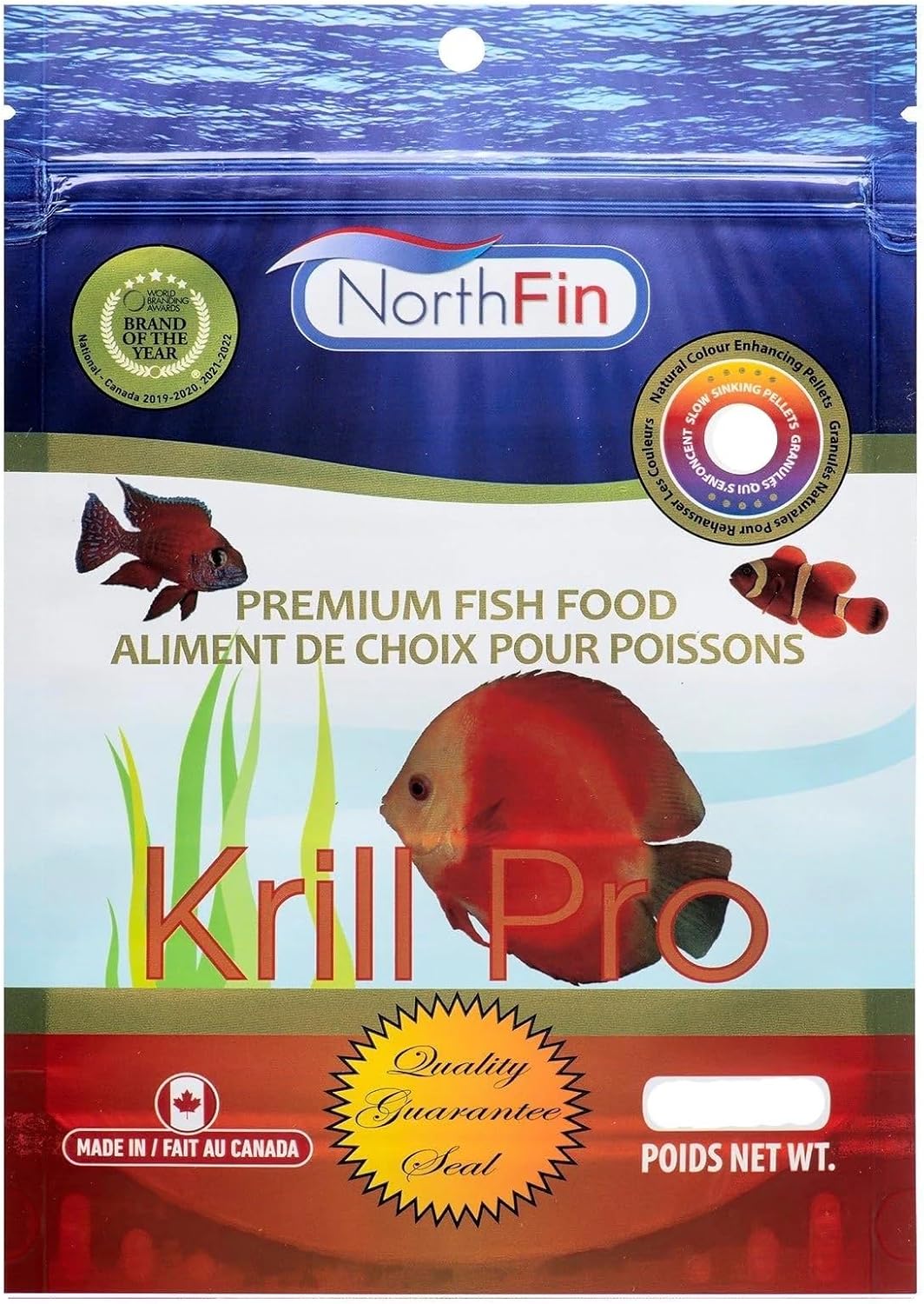 Northfin Krill Pro Fish Food 3mm 1kg front view packaging