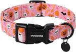 Airtag Cotton Hemp Dog Collar, Heavy-Duty Dog Collar with Airtag Holder Fall Orange Natural Fabric Pet Dog Collars Cute Puppy Necklace for Small Medium Large Dogs - Image 11