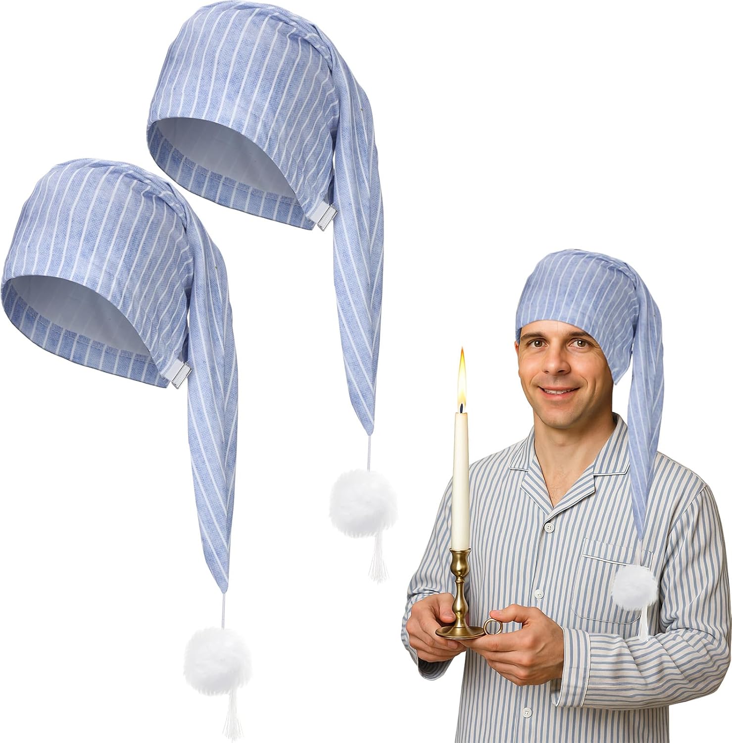 Eurzom 2 Pieces Men Night Cap front view