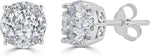 Women Round Diamond Stud Earrings Set In 925 Sterling Silver | Natural or Lab Grown | 14K Gold Bezel | White Yellow or Rose | Independent Lab Certified | Hypoallergenic - Image 9