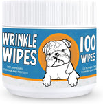 Yibesi bulldog wrinkle wipes for dogs 100 count front view of container