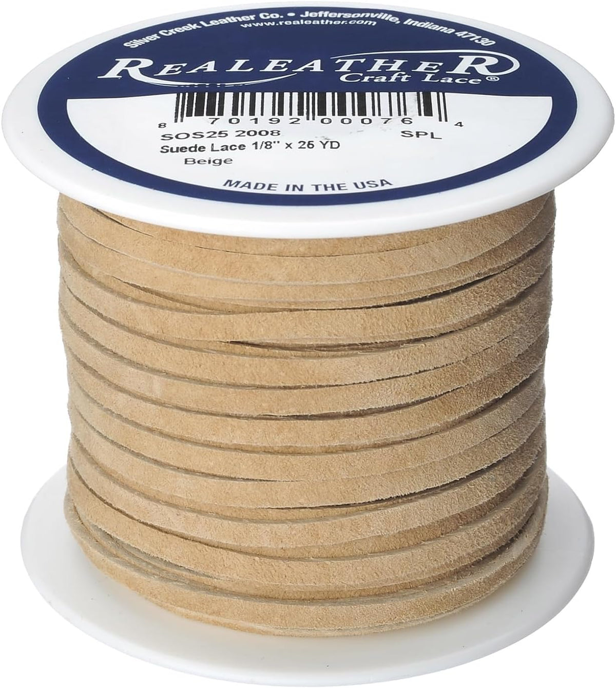 Realeather SOS25-2001 Suede Leather Lace for Crafts and Jewelry Making, 0.125" x 25', Black, 1-Spool - Image 15