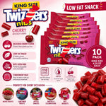 Back of the Munchique Twizzlers Cherry Nibs pack displaying nutritional facts.