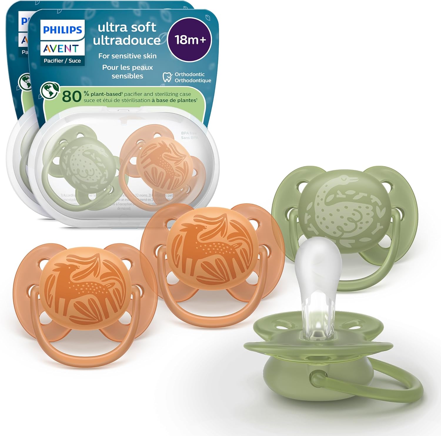 Philips Avent Ultra Soft Pacifiers 18 Months Plus front view