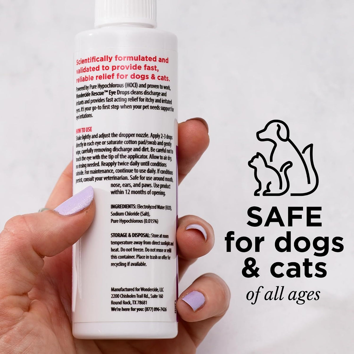 Wondercide pet eye wash for dog and cat allergy relief