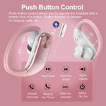 Hadbleng waterproof fitness headphones displayed next to charging cable