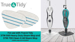 True And Tidy steam mop replacement pads packed together