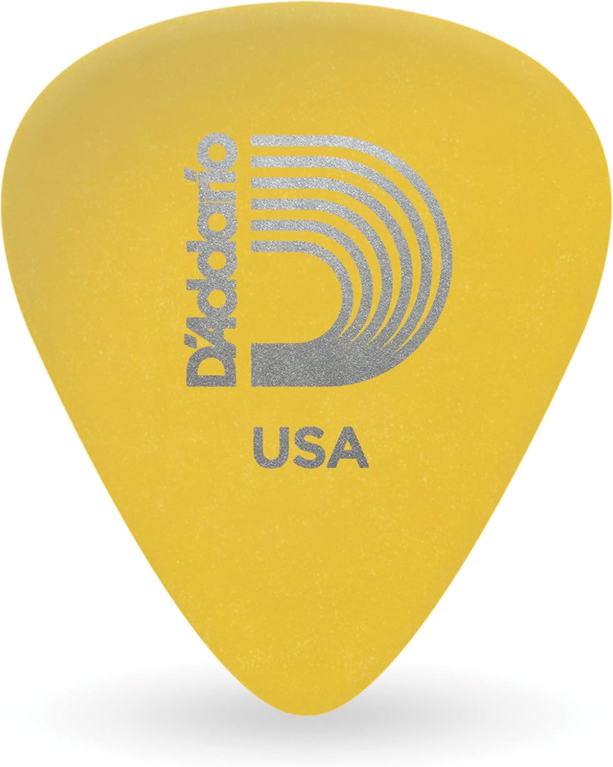 Planet Waves Duralin guitar picks close up of the 1mm blue plectrum surface texture.