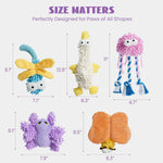 Nocciola non-toxic durable pet animal chew puppy toys in a complete five piece bundle.