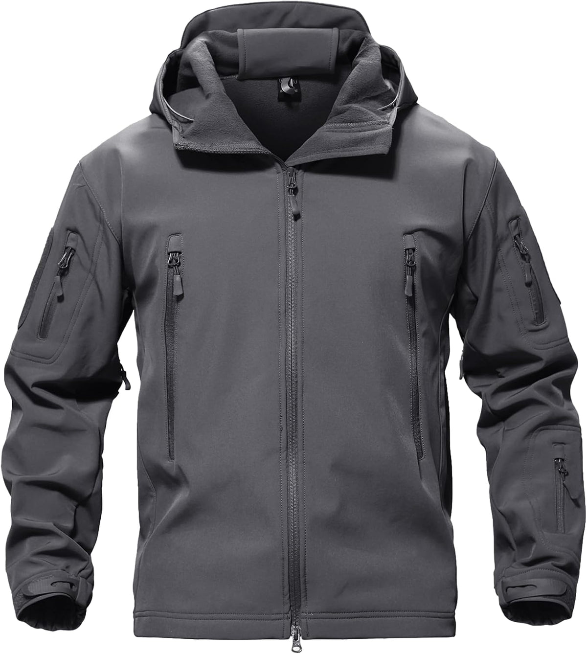TACVASEN Men's Tactical Fleece SoftShell Jacket Waterproof Winter Coat | Breathable,windproof | Multi-pockets,adjustable hood | Ideal for rain,hiking,snow,ski - Image 12