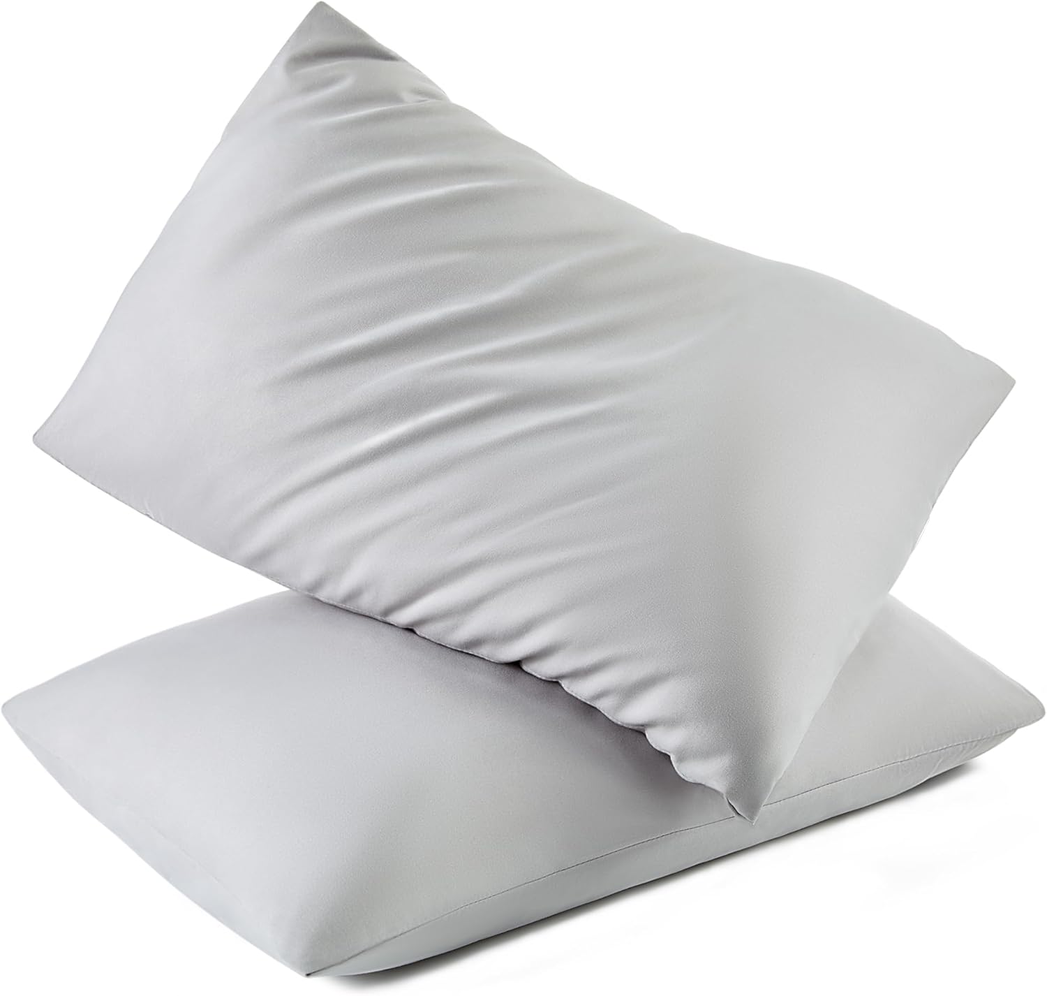Tillyou Toddler Pillowcase 2 pack gray front view