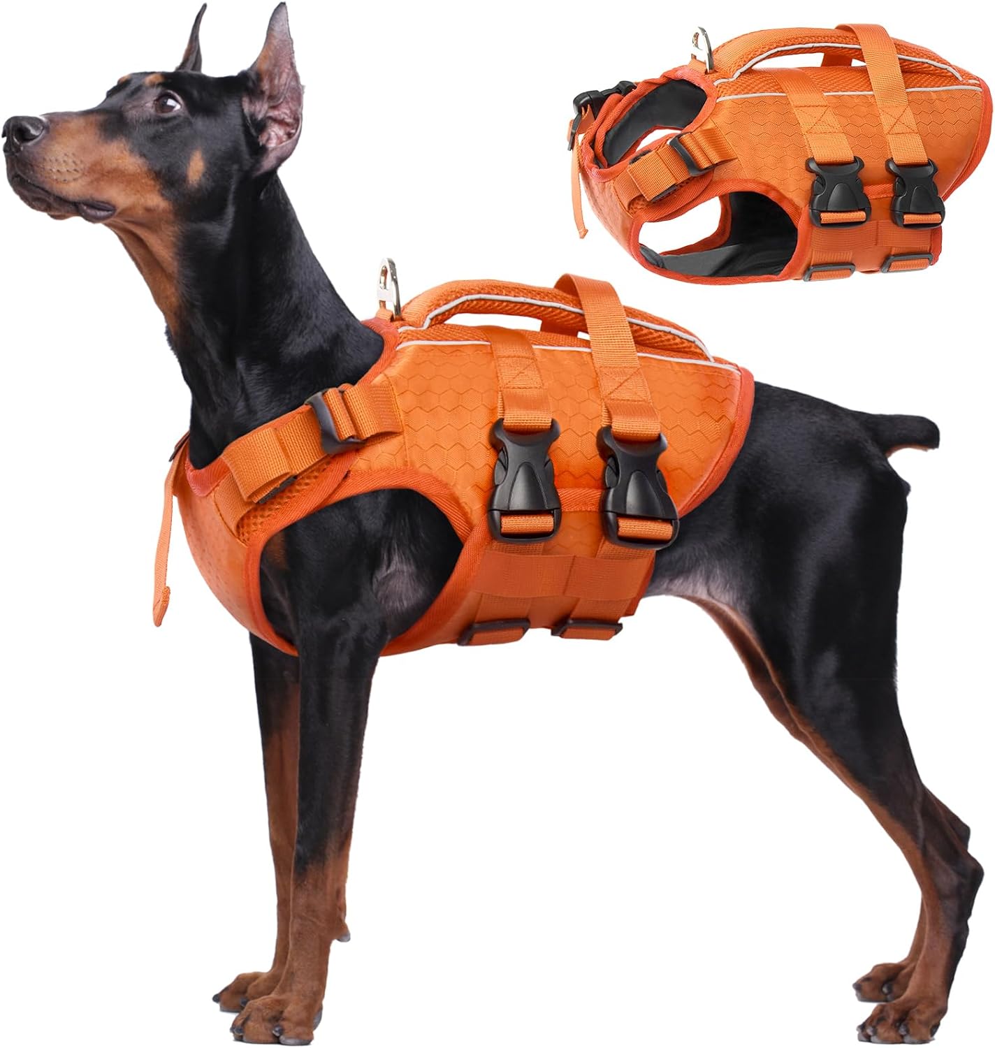 Kuoser dog life jacket front view high flotation swim vest