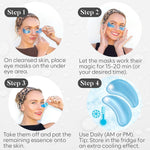 Green tea and hyaluronic acid eye mask gel texture
