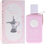 Dirham Wardi 3.4 fluid ounces spray bottle packaging