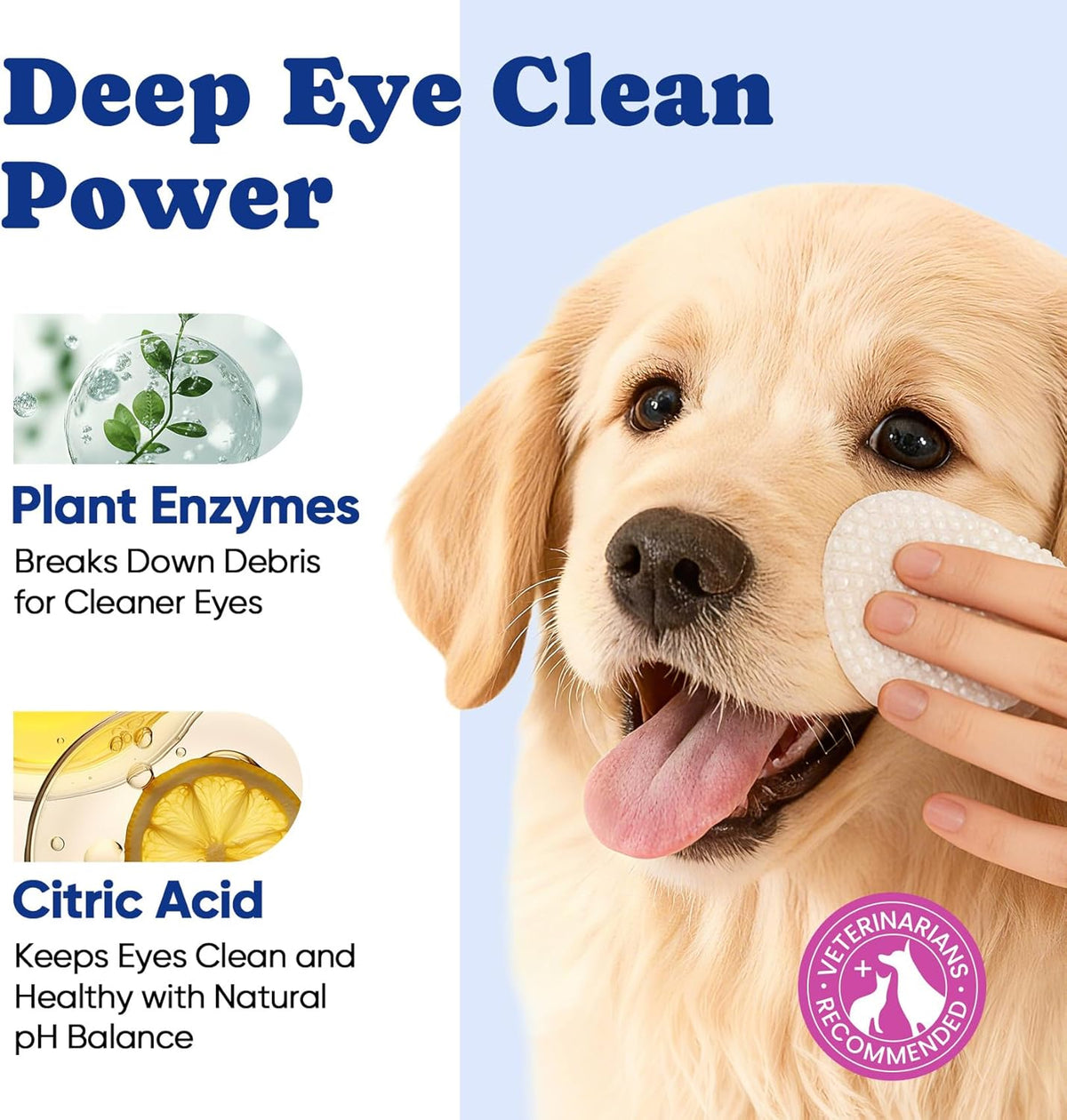 Coconut infused deodorizing dog wipes for discharge and crust